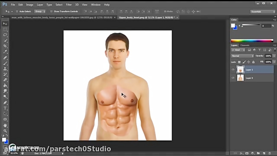 سیکس پک در فوتوشاپ