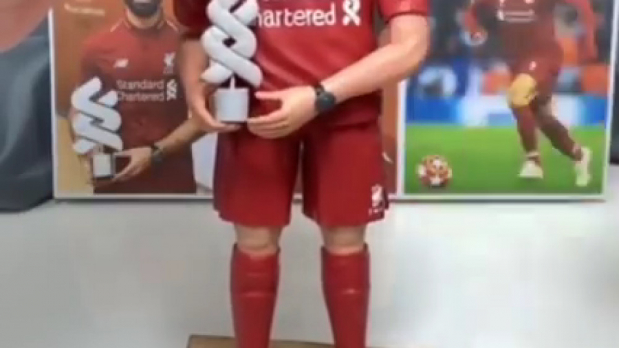 ساخت مجسمه ی محمد صلاح (فوتبال...