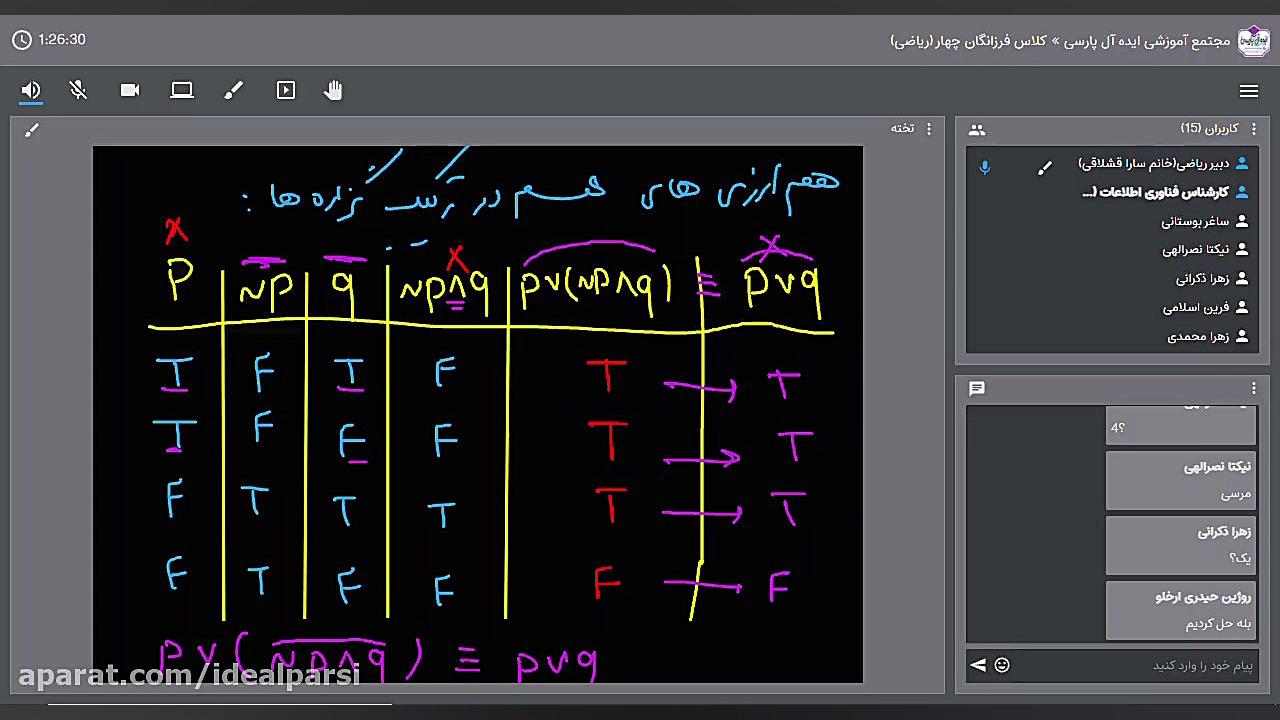 بازپخش کلاس آنلاین آمار پایه ی...