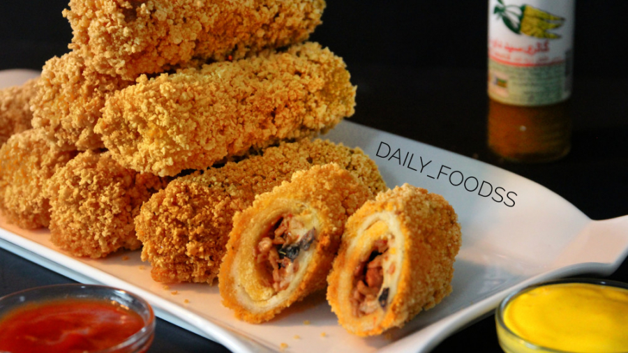 طرز تهیه رول سوخاری پنیری | آم...