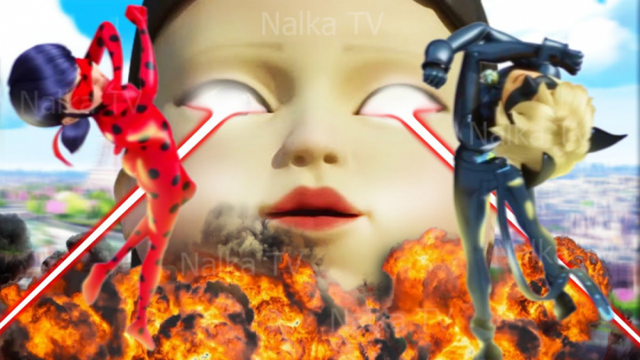 مبارزه ساختگی لیدی باگ و کت نو...