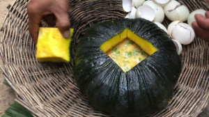 خوراک جالب کدو حلوایی شکم پر ب...