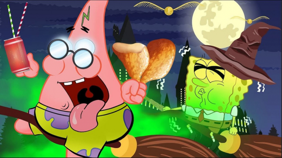 چالش شبانه پاتریک و باب اسفنجی