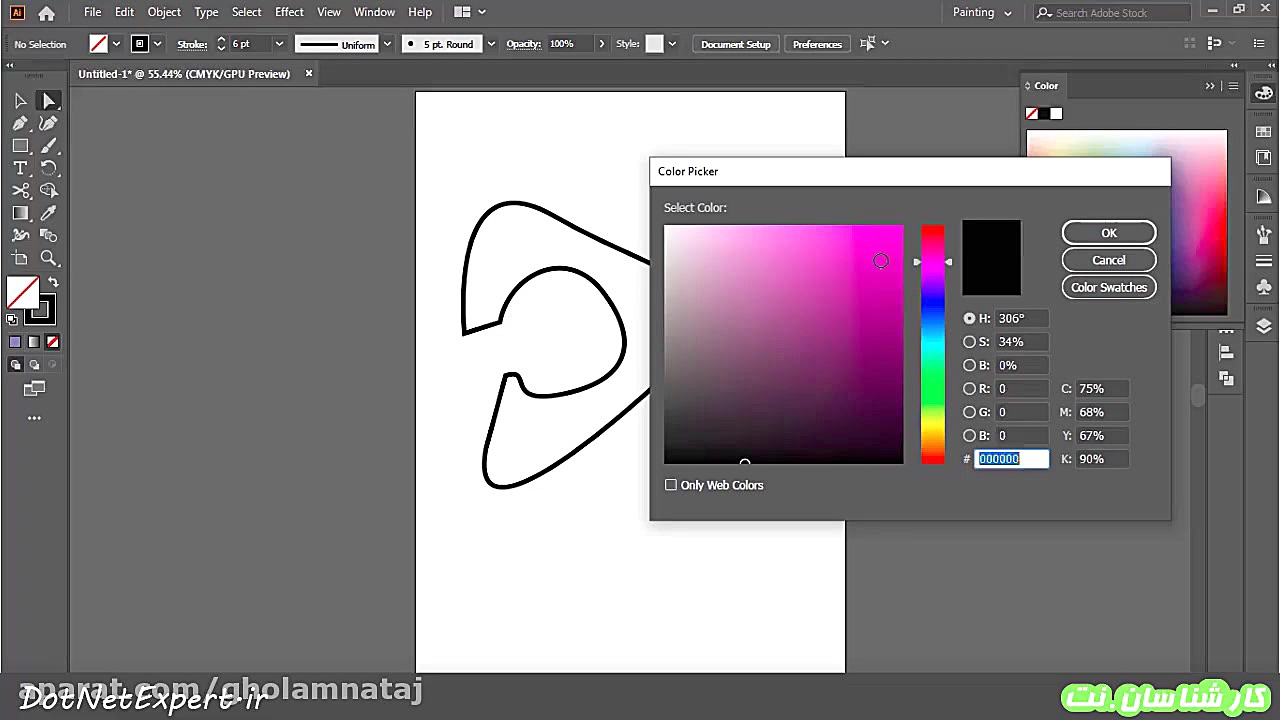 قسمت 6  آموزش illustrator
