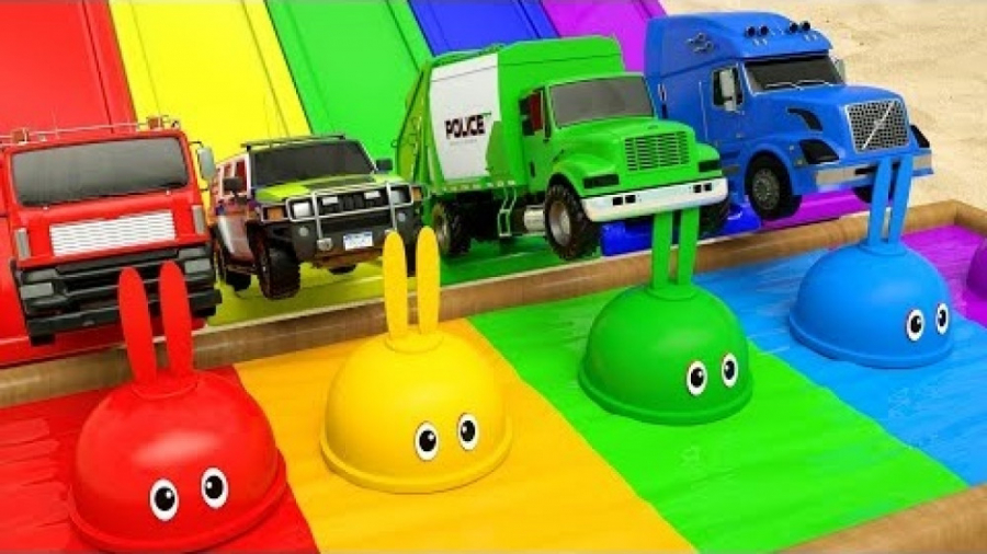 کارتون ماشین های رنگی  با داست...