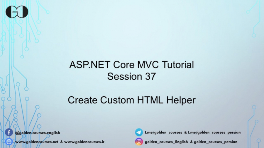 working with built-in html helper classes in mvc ~ it... HTML Helper سفارشی در ASP.NET Core- جلسه ۳۷