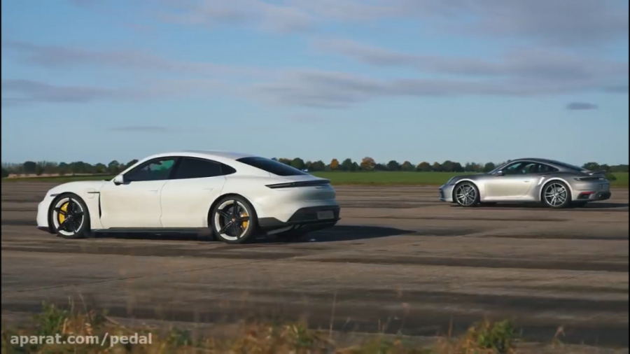 درگ پورشه تایکان و 911 توربو ر...