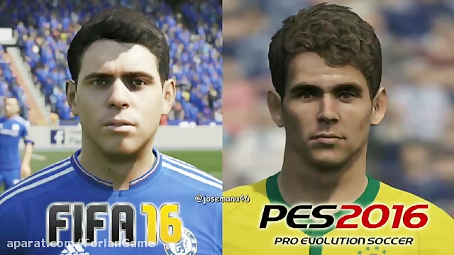 مقایسه چهره های PES 2016 با FI...