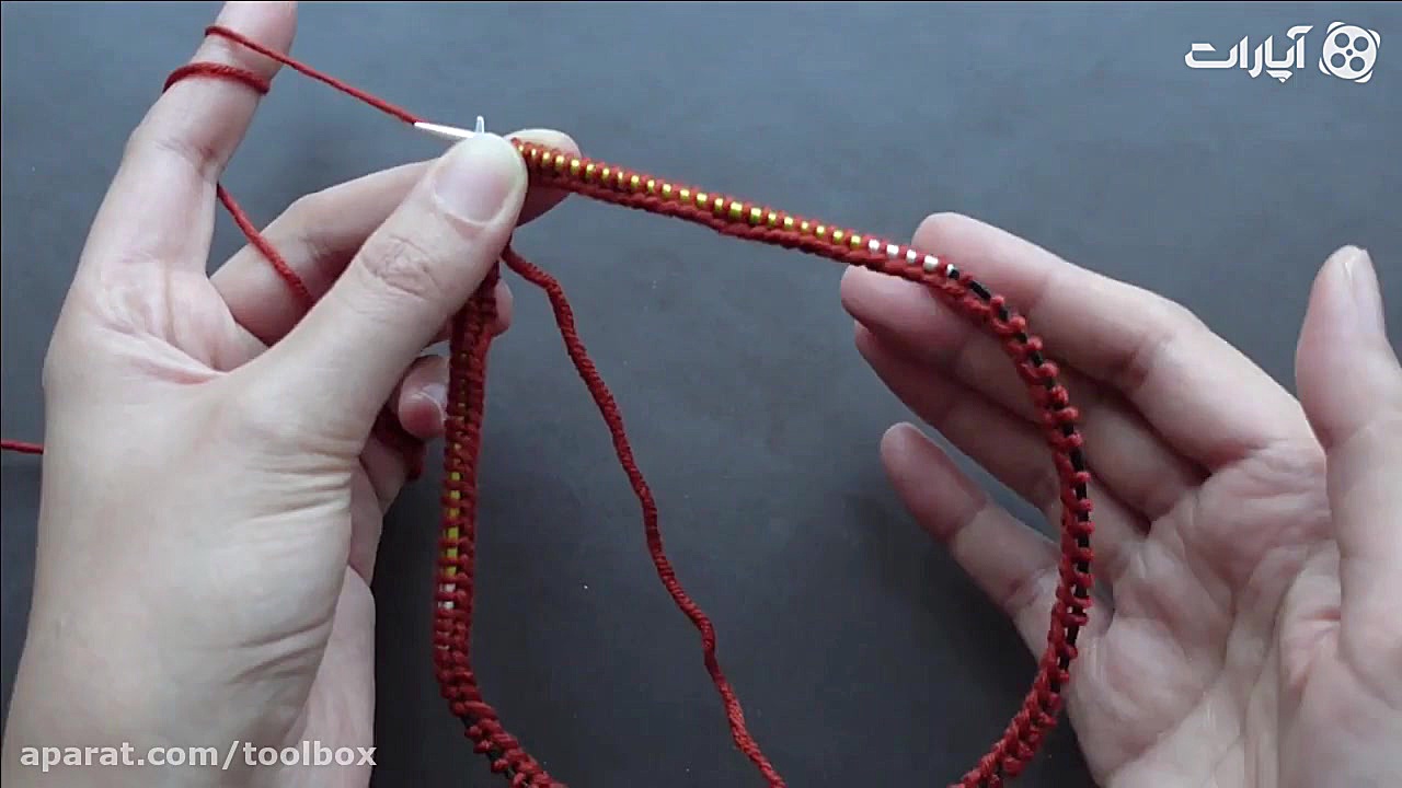 بافت کلاه با دو میل