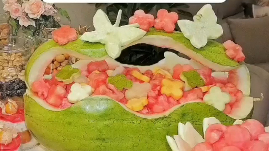 تزیین هندوانه شب یلدا :: میوه...