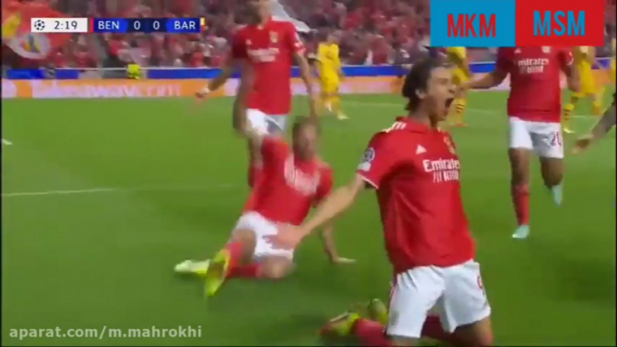 خلاصه بازی بارسلونا و بنفیکا (...