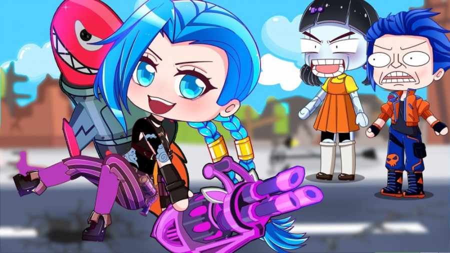 چالش گاچا کلاب و اسکوید گیم  1...