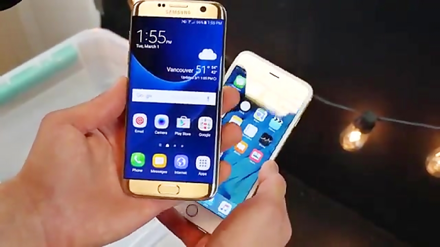 گلکسی S7 ضد آب در مقابل آیفونی...