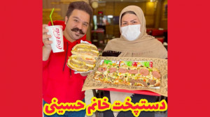 پیتزا دو طبقه و کلی فست فود خو...