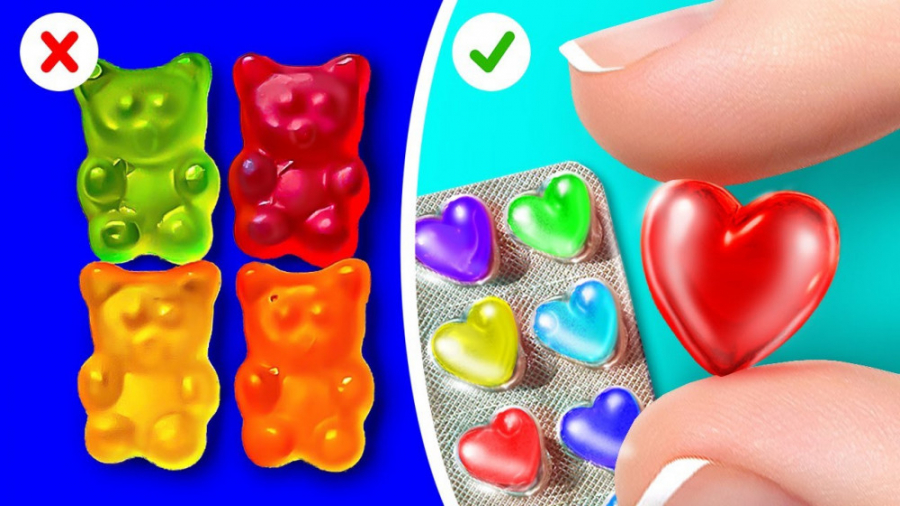 آب نبات های رنگین کمانی  ترفند...