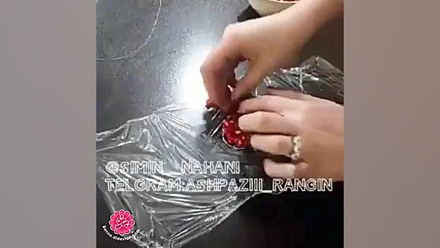 تزیین انار شب یلدا به شکل گل ر...
