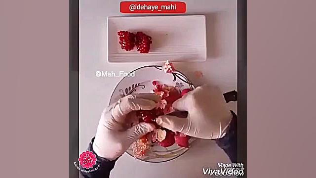 تزیین انار و کیوی برای شب یلدا