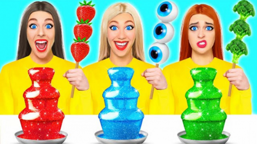 چالش غذایی رنگی و خوردن فقط یک...