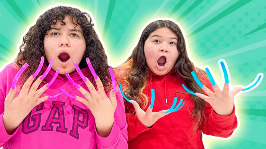 مری و ایزی  چالش ناخن بلند