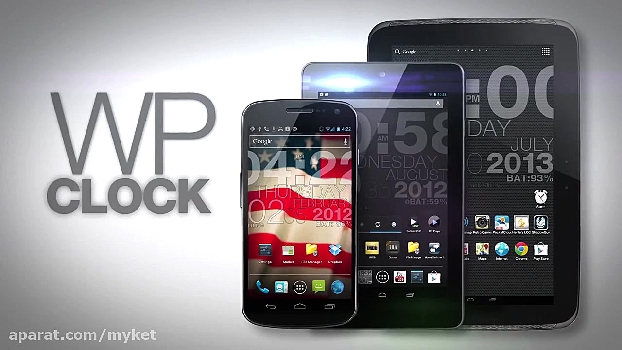 wp clock 2 design live wallpaper - product trailer