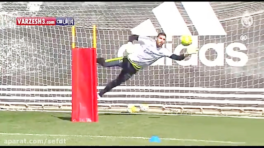 تمرین دروازه بان های رئال مادر...