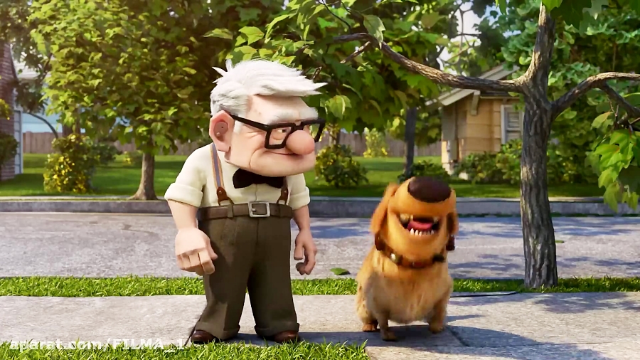 Carl Tries To Get Away From Kevin And Dug Scene - UP (2009) Movie