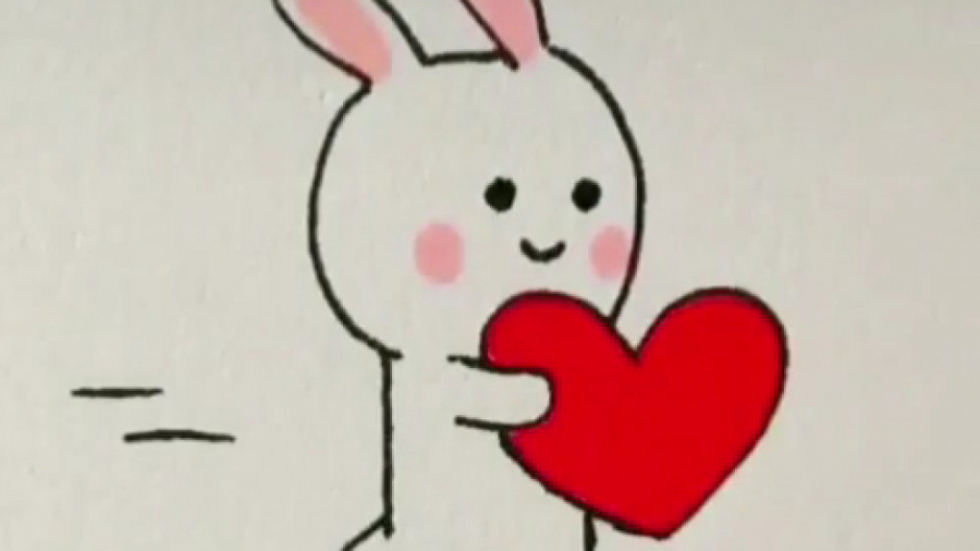 نقاشی زیبای خرگوش و ماهی