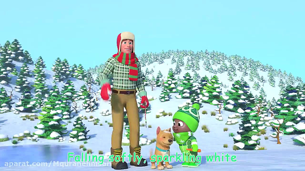 کارتون کوکوملون  برف بازی خانو...