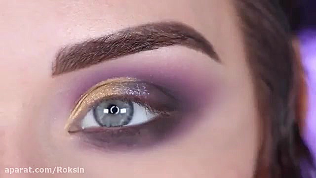 آموزش سایه چشم طلایی و بنفش::...