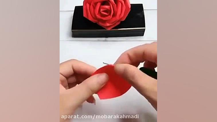 کاردستی قشنگ گل رز خیلی قشنگه...