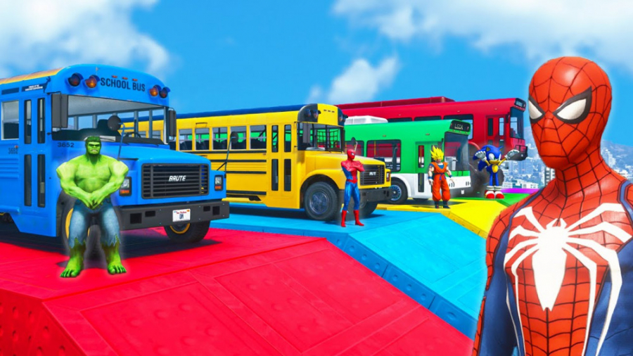 مسابقات اتوبوس رانی مرد عنکبوت...