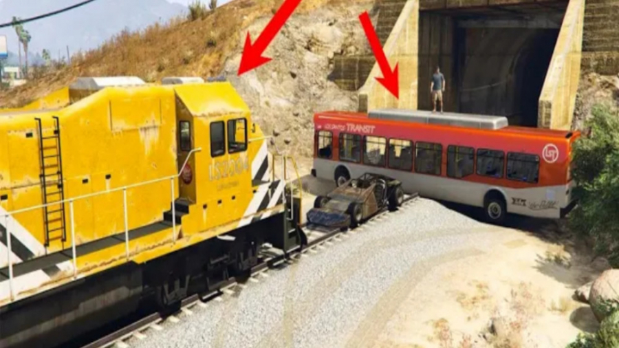 چالش ایست کردن قطار با ماشین و...