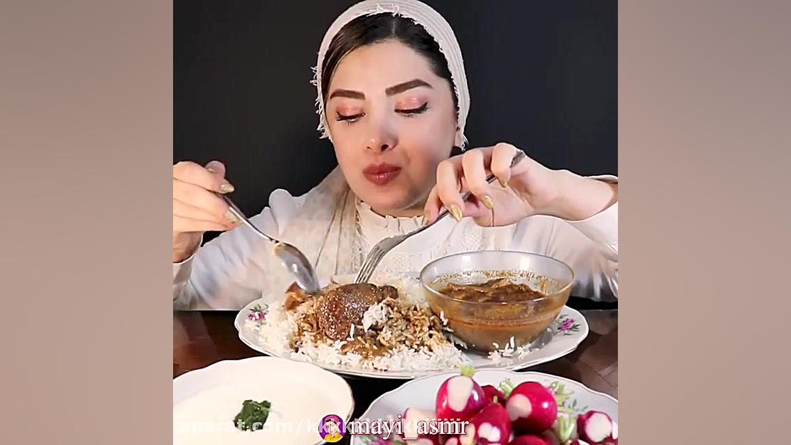 چالش اسمر مایا فود خوردن قلیه...