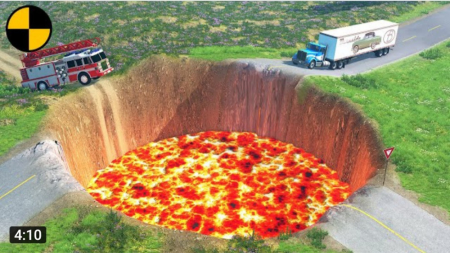 خفن ترین چالش ماشینی با گودال...