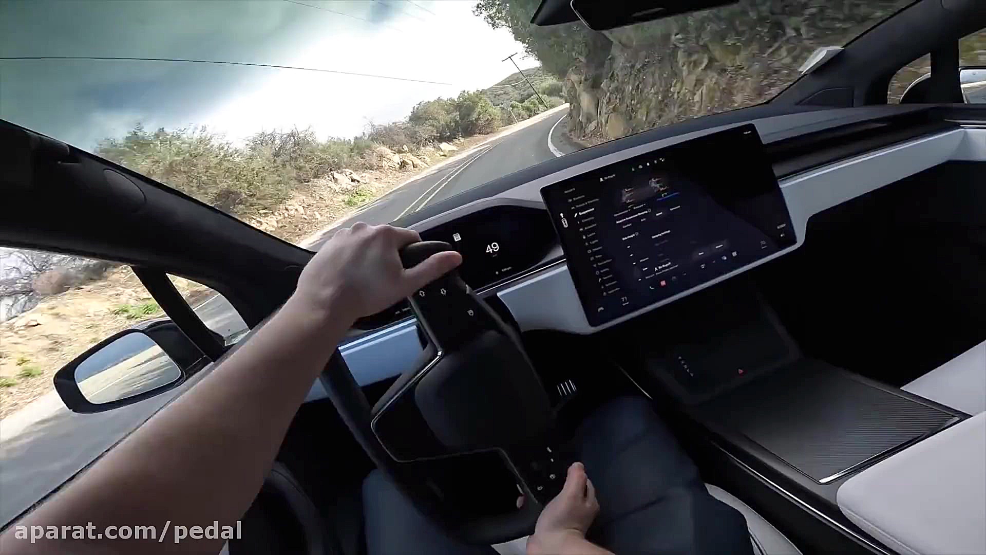 تست شتاب تسلا مدل ایکس پلاد در...