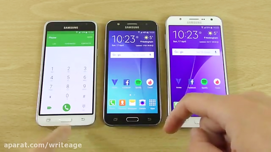 تست سرعت گلکسی J3 2016 در مقاب...