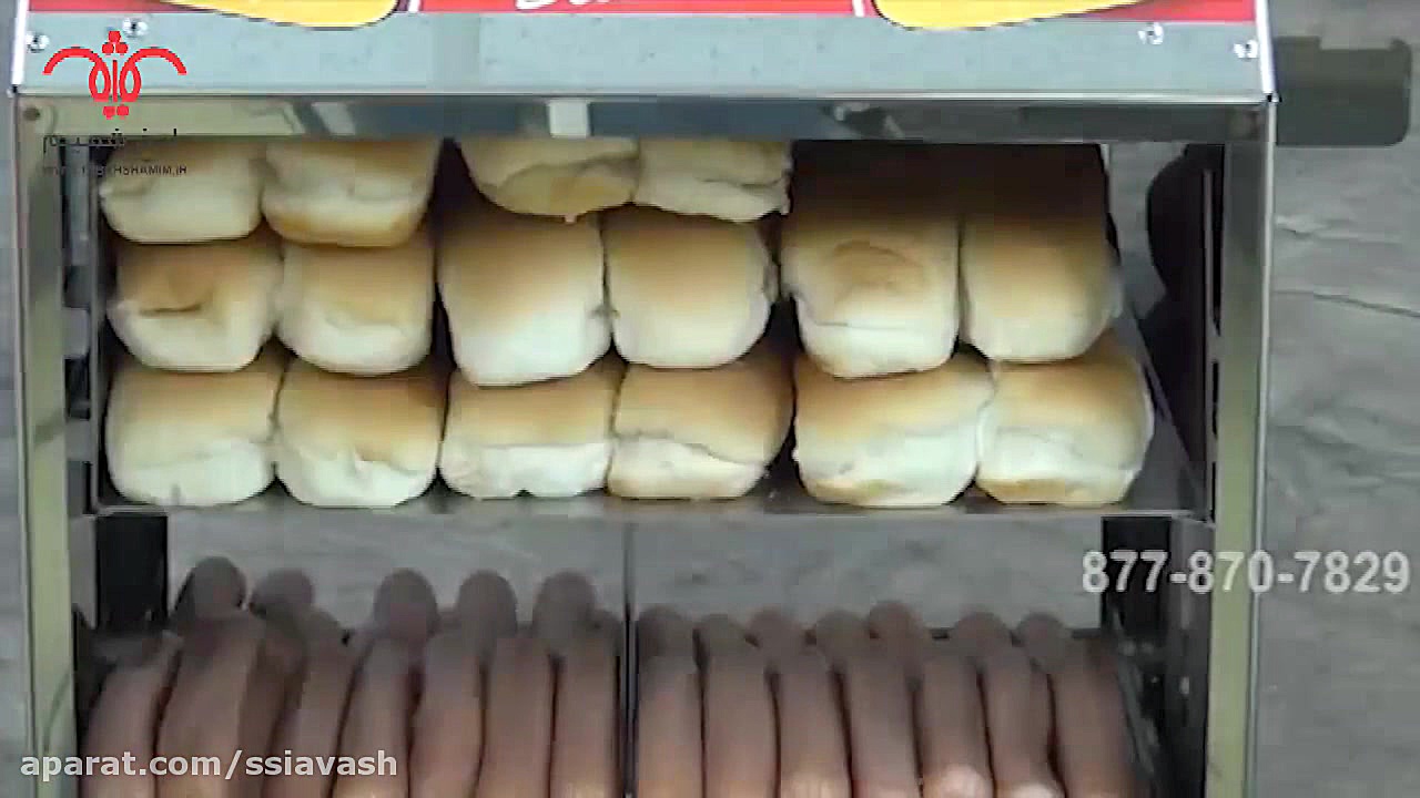 دستگاه هات داگ پز hot dog steamer زمان66ثانیه