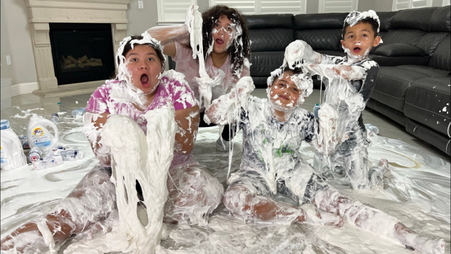 ساخت اسلایم با برادر   مری و ا...