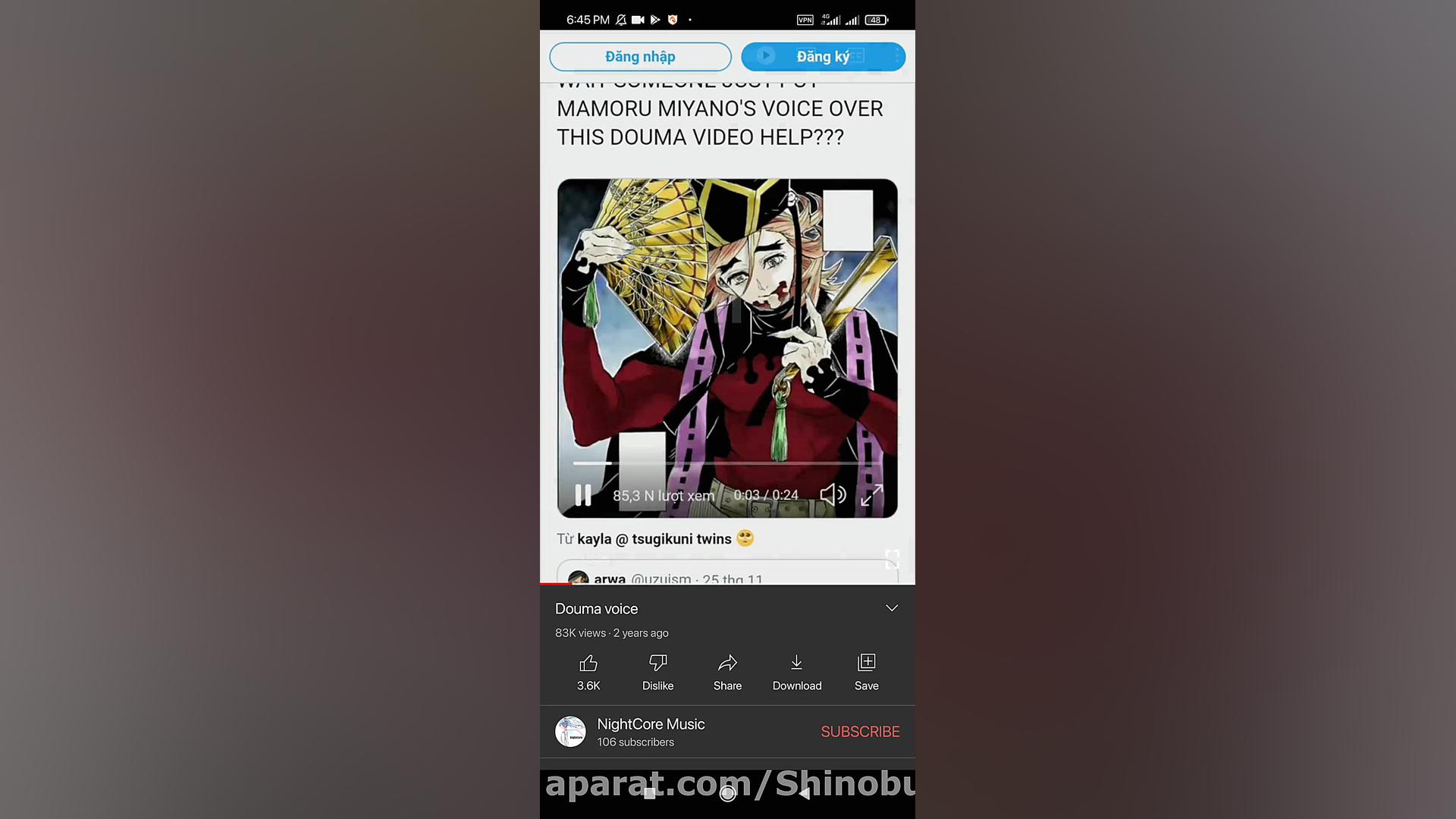 صدای دوما تو انیمه ی شیطان کش