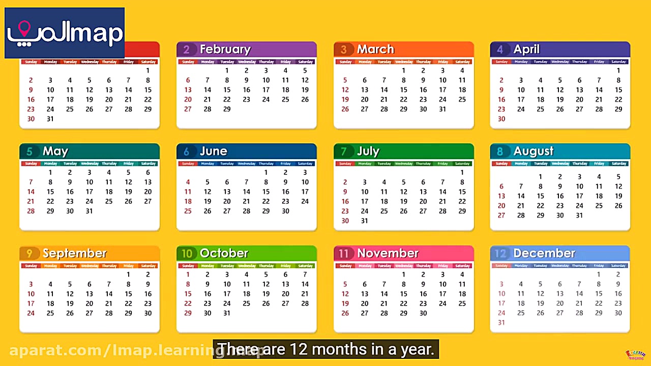 آموزش زبان انگلیسی: فصل و تاری...