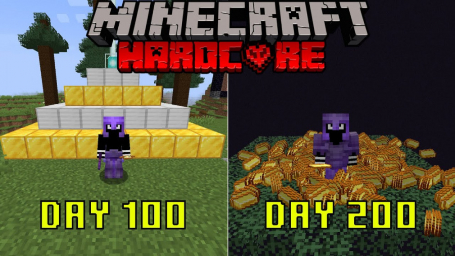 توی ماینکرافت هاردکور ۲۰۰روز ز...