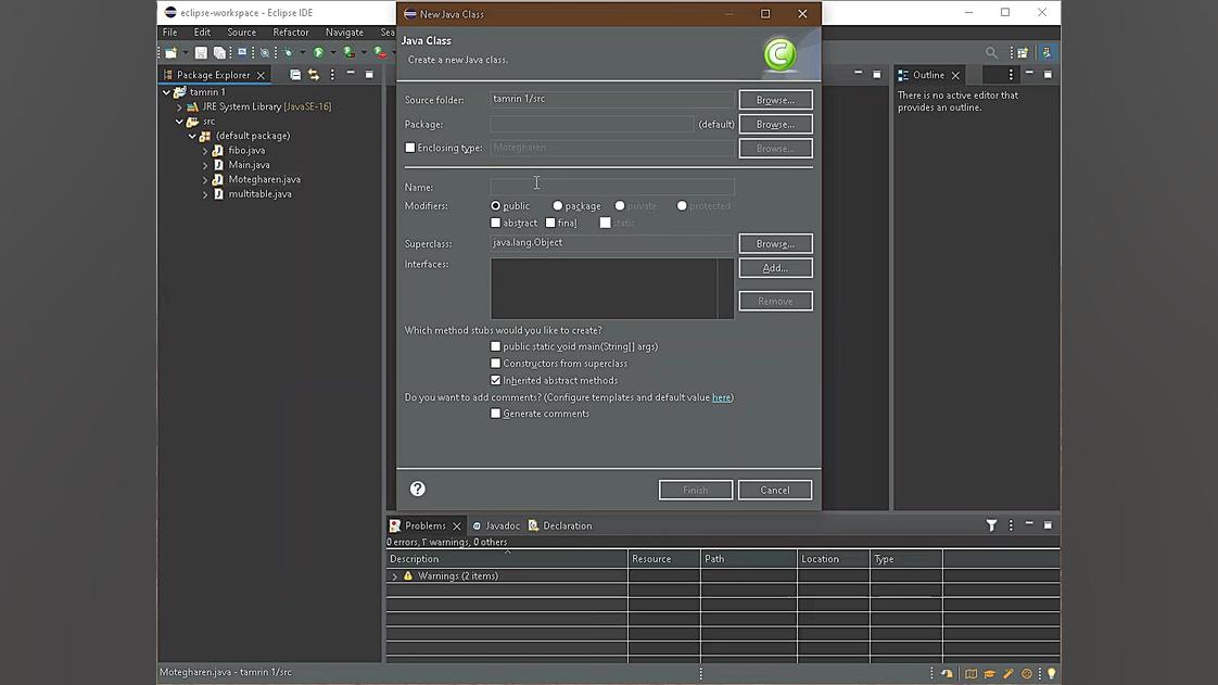 حل معادله درجه دو با جاوا