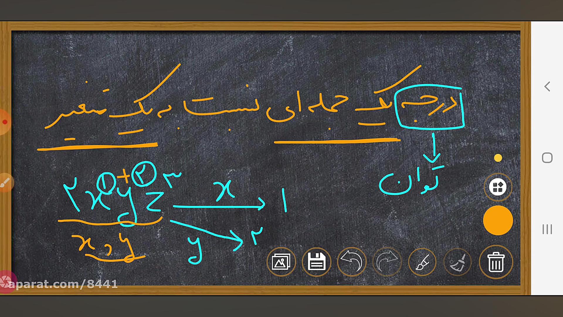 درجه یک عبارت جبری ریاضی نهم ف...