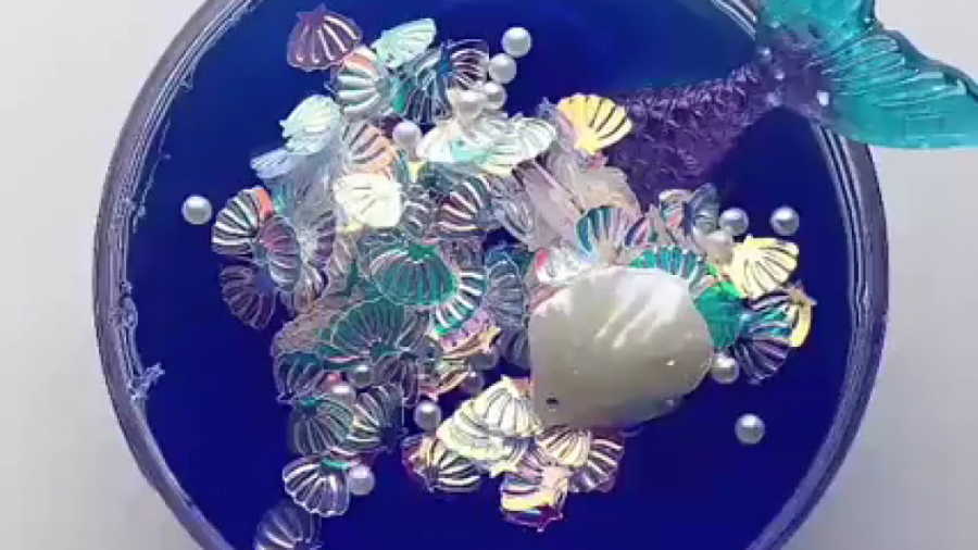 اسلایم شفاف دریا اسلایم شفاف آ...