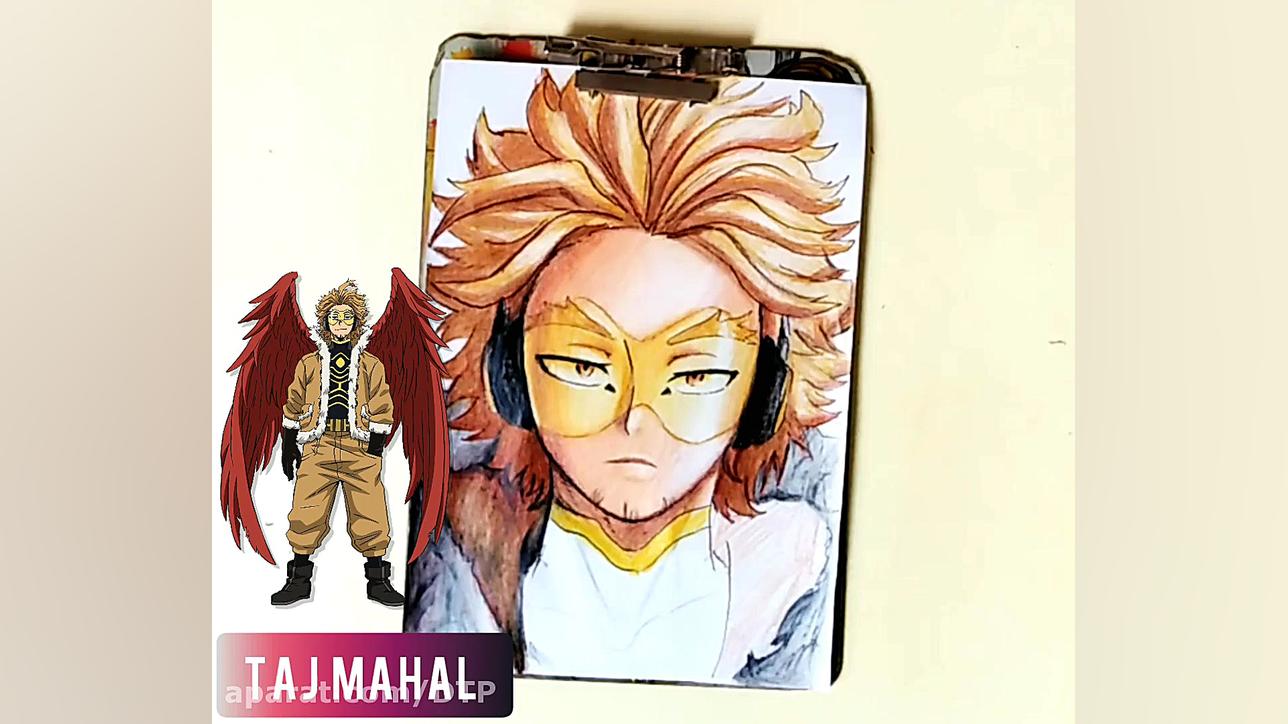 نقاشی هاوکس از انیمه مدرسه قهر...