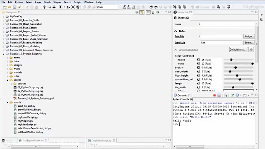 آموزش CityEngine Tutorial: Python Scripting