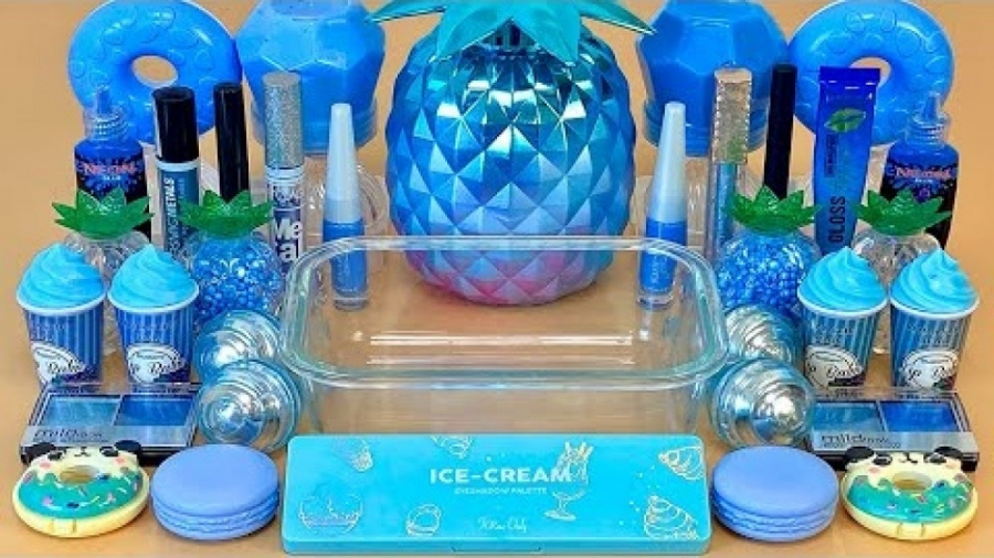 مخلوط کردن اسلایم های شفاف اسم...