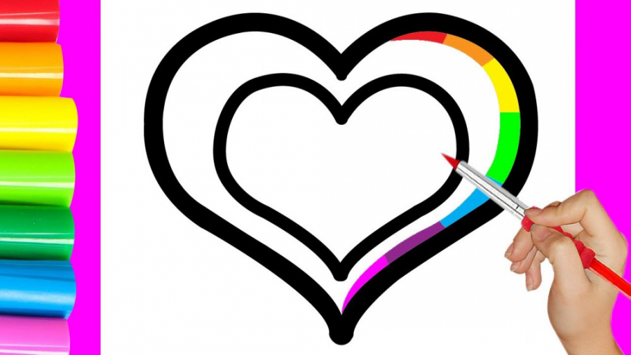 آموزش نقاشی کودکان ، نقاشی قلب...