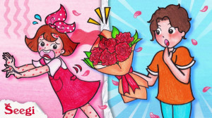 الرژی پرنسس باربی به گلها در ف...