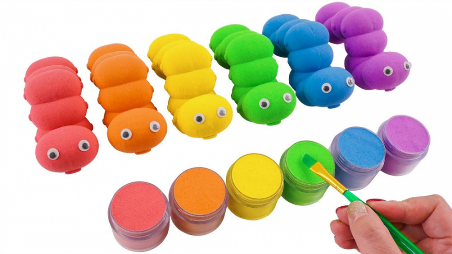 شن بازی کودکانه ، ساخت کرم های...